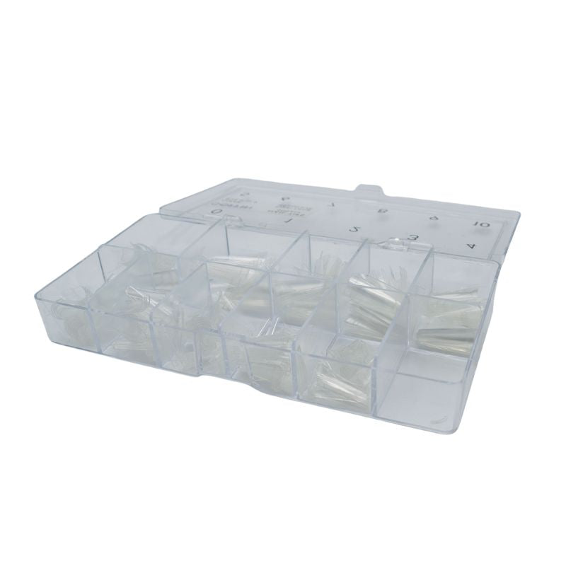 Coffin Nail Tips Box - Clear - Long